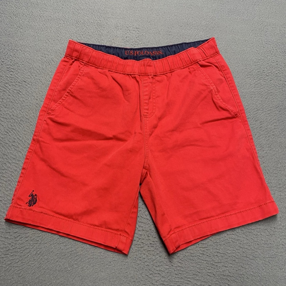 U.S. Polo Assn Shorts Mens XS Red Chino Elastic Waist Stretch Casual 9 In